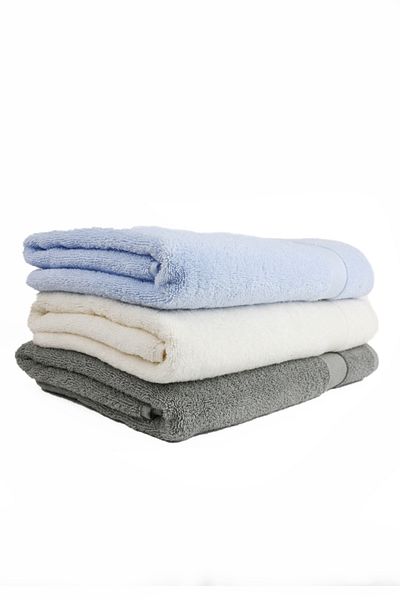 Taka Fabrics Wave 100% βαμβακερή πετσέτα χεριών, προσώπου, επισκέπτη 3 τεμαχίων Μέγεθος 70x140 cm Σετ εκρού-γκρι-μπλε
