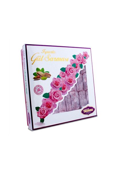 Yıldırım Şekerleme Rose Wrap Turkish Delight with Pistachio 250 Gr -