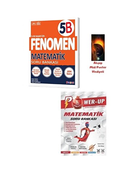 Fenomen Yayıncılık 5 SINIF MATEMATİK B SORU BANKASI ve NARTEST POWER UP MATEM...