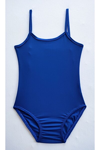 LULLY KİDS Kız Çocuk Saks Mavi Ip Askılı Mayo