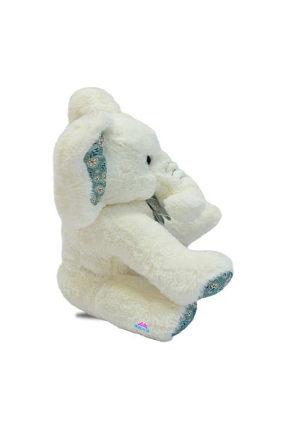 hediyecik 35 Cm Cute Flower Patterned Plush Elephant