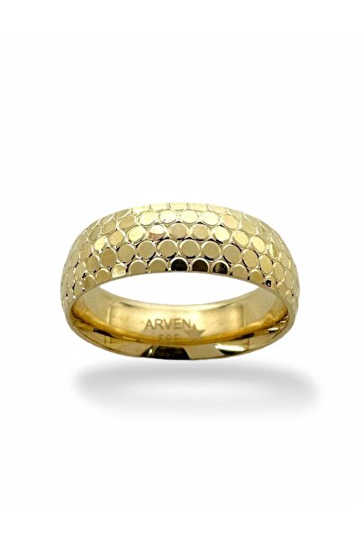 MaGold Petek Modeli İç Dış Bombeli 14 Ayar Altın Alyans Yüzük