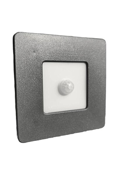 Genel Markalar Full Reyon Koridor Basamak Merdiven Sensörlü Kare Spot Aydınlatma Siyah Kasa Beyaz Işık (6500k)