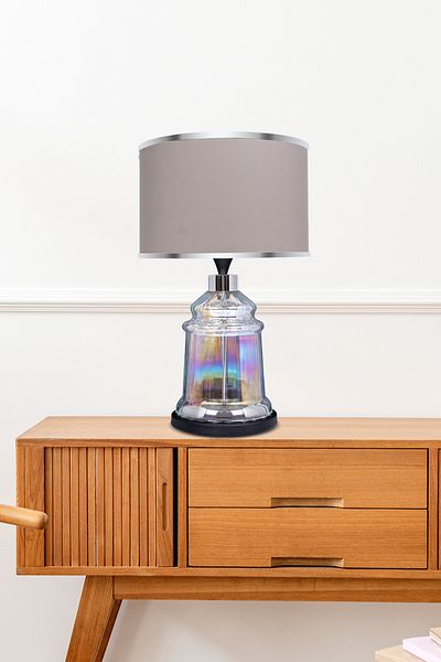 MINIMAL ETICARET VE BILGI TEKNOLOJILERI Baroque Black Glossy Shine Mini Glass Lampshade