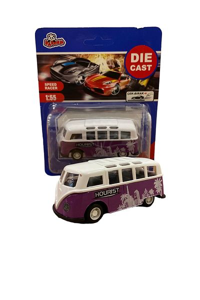 Shem 2 Pcs Boxed Pull Drop Metal Minibus Toy Cars 2 Pcs