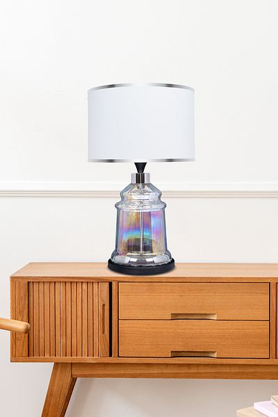 MINIMAL ETICARET VE BILGI TEKNOLOJILERI Royce Black Glossy Shine Glass Lampshade