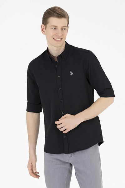 U.S. Polo Assn. ΑΝΔΡΙΚΟ ΜΑΥΡΟ ΠΟΥΚΑΜΙΣΟ