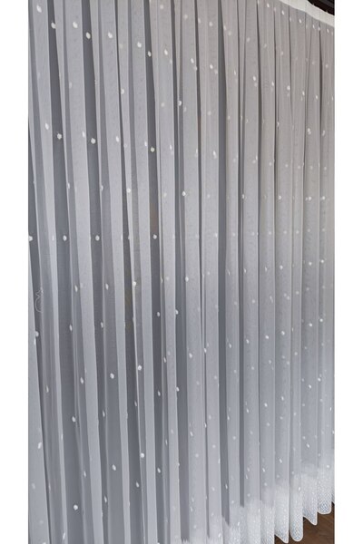 Yuka Грецький наземний розкид Brode Luks Візерунок 13 Щільна складка Ecru Tul Tul Штора без зморшок Utu Istemez Etgi Kursunlu