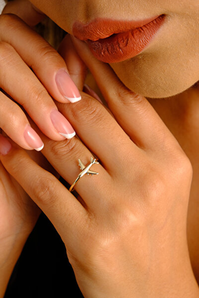 LİLAK KUYUMCULUK 14 Ayar Altın Uçak Yüzük