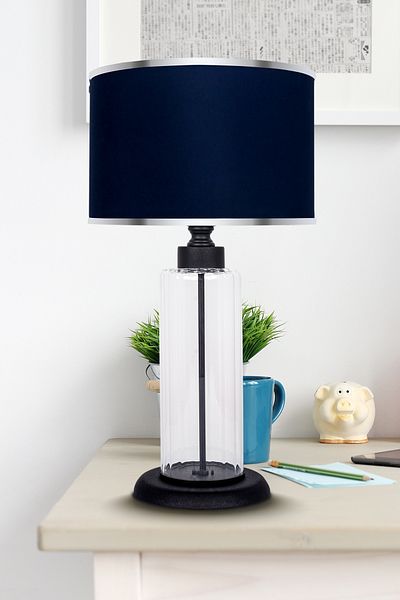 MINIMAL ETICARET VE BILGI TEKNOLOJILERI Foton Black Silver Contrast Glass Lampshade