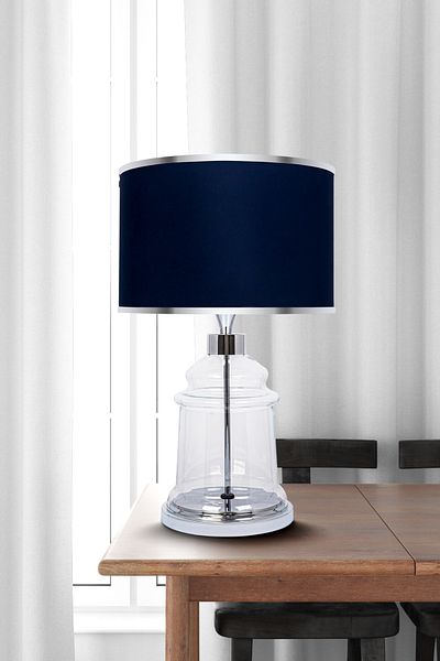 MINIMAL ETICARET VE BILGI TEKNOLOJILERI Royce Silver Glass Lampshade