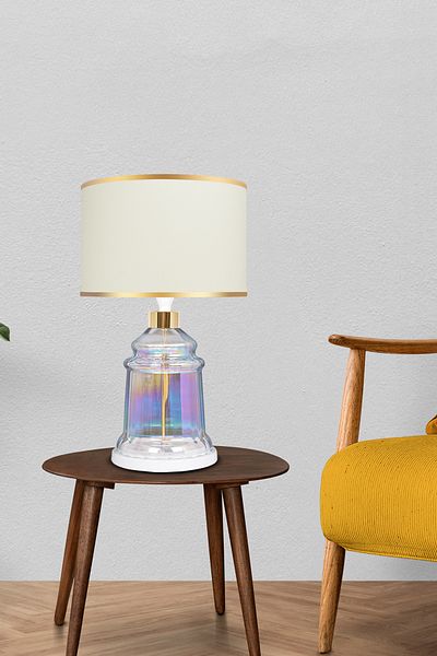 MINIMAL ETICARET VE BILGI TEKNOLOJILERI Royce White Glossy Shine Glass Lampshade