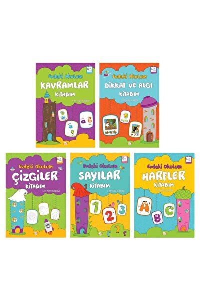Kukla Yayınları Kukla Evdeki Okulum Okul Öncesi Eğitim Seti 5 Kitap: S. Reyha...