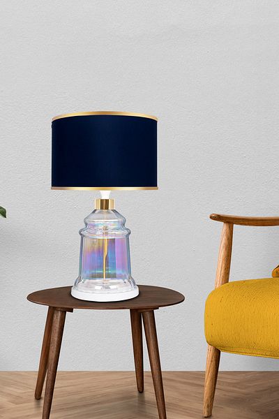 MINIMAL ETICARET VE BILGI TEKNOLOJILERI Royce White Glossy Shine Glass Lampshade
