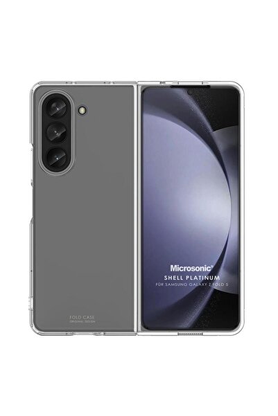 Microsonic Samsung Galaxy Z Fold 5 Kılıf Shell Platinum Şeffaf