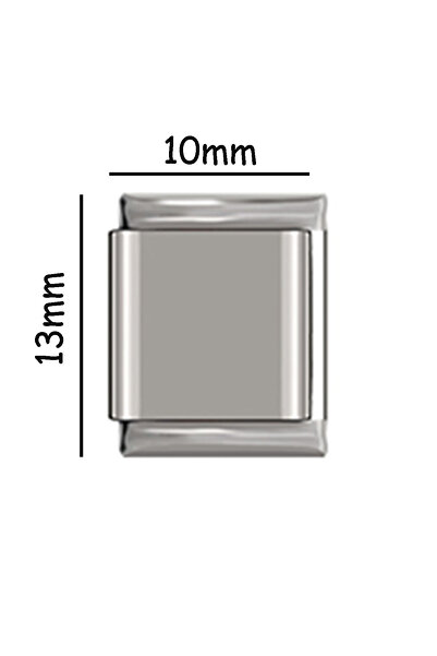 Naturel Tılsım Italyan Paslanmaz Çelik 13mm Charm