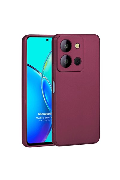 Microsonic Matte Silicone Vivo Y36 Kılıf Mor