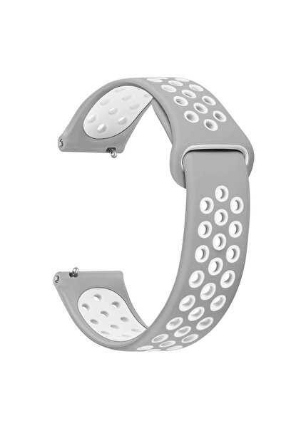 Microsonic Huawei Watch GT 2e Rainbow Gently Band Kordon Gri Beyaz