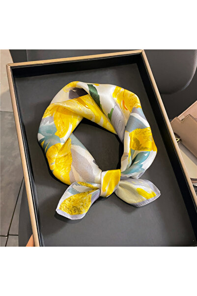 Zenginlerin Abbas 2023 Yeni Moda %100 Dut Desenli Kadın Ipek Bandana, Fular, Şal