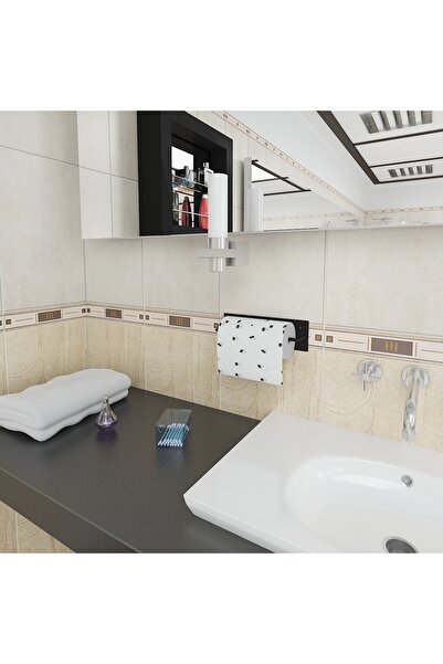 Metallica Concept Kağıt Havluluk Metal Rulo Havlu Askısı Siyah