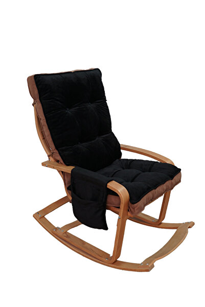 Mobildeco Şehzade Ahşap Sallanan Sandalye Ve Dinlenme Koltuğu Çift Renk (siyah/siyah) doğal