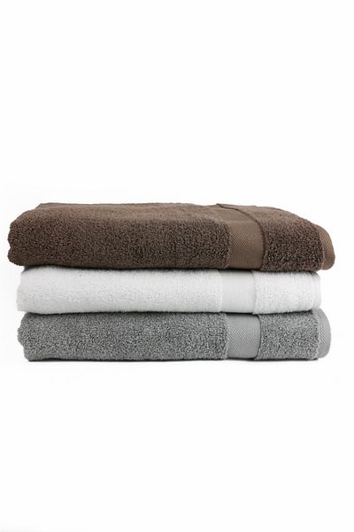 Taka Fabrics Wave 100% βαμβακερή πετσέτα χεριών, προσώπου, επισκέπτη 3 τεμαχίων Μέγεθος 70x140 cm Σετ Λευκό-Καφέ-Γκρι