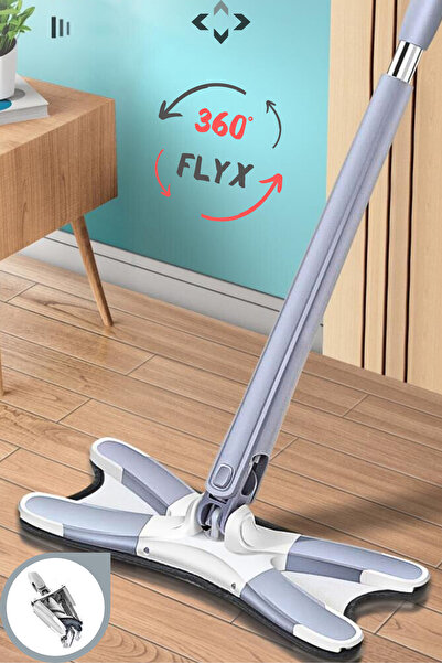 LİGROUND Flyx X-mop Kendinden Sıkmalı 360° Döner Başlıklı Kelebek Magic Mop |%100 Temizlik|
