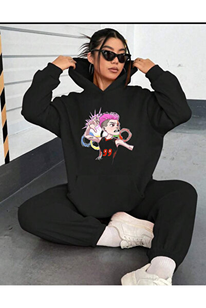 mercoledi Voleybol Milli Takımı Filenin Sultanları Siyah Alt Üst Kapşonlu Tak...