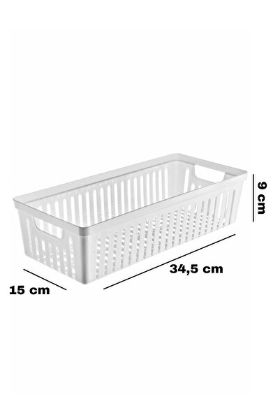 Nandy Home 6'Lı Set No:2 Çok Amaçlı Dolap İçi Düzenleyici Sepet - Banyo Düzenleyici BEYAZ