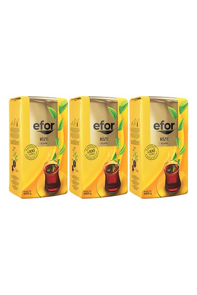 Efor 1 Kg Set of 3 - Classic Black Bulk Rize Tea