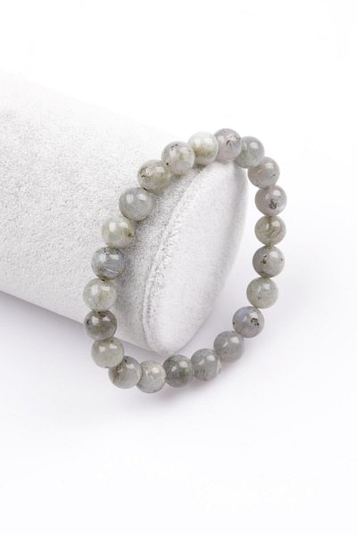 Mavera Doğaltaş 8 mm Sphere Cut Labradorite Natural Stone Bracelet