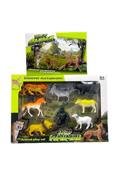 Ünsal store Hayvan Figürleri 8'li Set Wıld Animal Discover And Exploration
