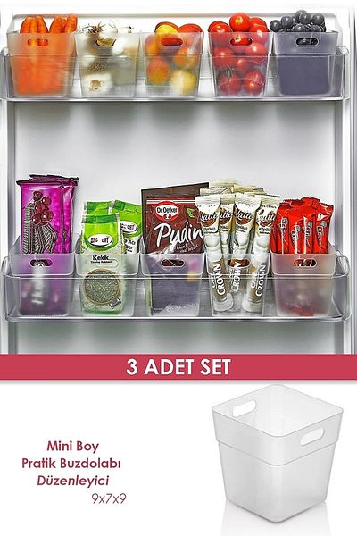 SAVORYHOME 3-Piece Refrigerator Door Organizer| Refrigerator Organizer and Bathroom Organizer