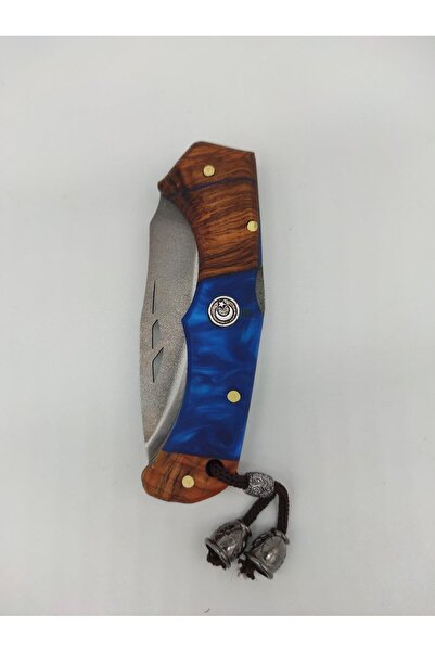 YATAĞANBIÇAK Yatağan Püsküllü Cep Çakısı Epoksi Saplı Kamp Bıçağı Dövme Çelik Outdoor Ekipman No: 2