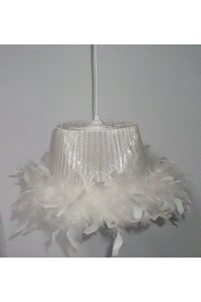 TEKAY AYDINLATMA Krem tüylü yatak odası çocuk odası avizesi