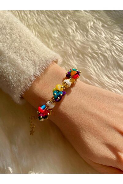 Beykan سلسلة الحجر الطبيعي سوار اللبلاب الملون من حجر اللؤلؤ