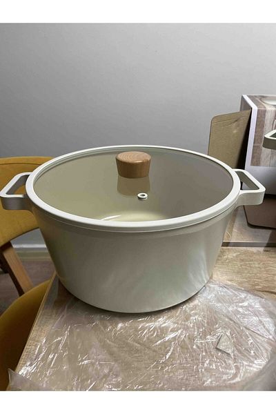 NEOFLAM Fika Cast Aluminum Deep Casserole with Glass Lid 26 Cm D-neof226d