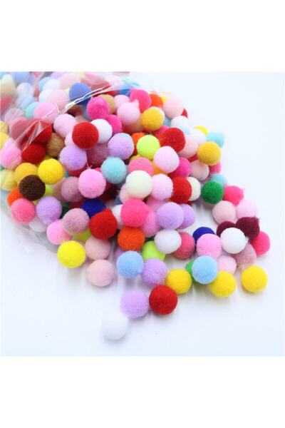 Hobialem Pompom, 20 Mm, Colorful Pompom, Plush Pompom, Pack of 100
