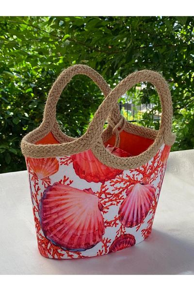 çanta tasarımcısı Seashell Girl's Beach Bag