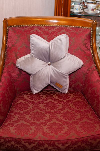 Rayda Home 42*42 cm Gray Colored Velvet Star Pillow - Starr