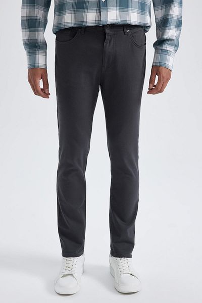 DeFacto Slim Fit Slim Cut Skinny Leg Pocket Gabardine Chino Canvas Trousers B2089Ax23Au