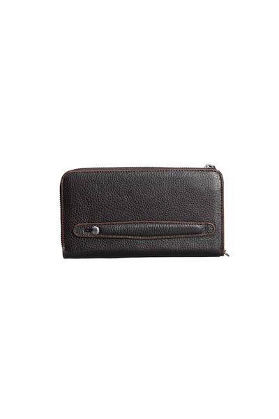 GUARD Genuine Leather Brown Wallet and Handbag - Multifunctional