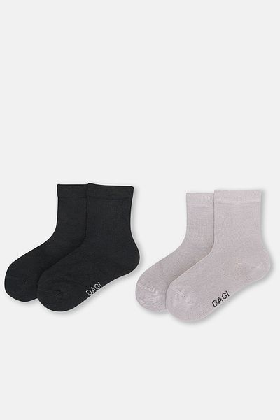 Dagi Grey Melange Girl's Modal Socks 2-Pack