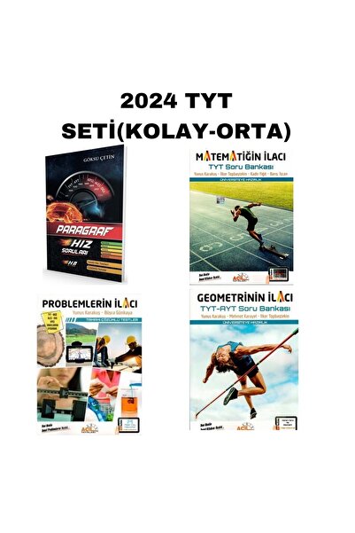 Acil Yayınları 2024 Tyt Seti(kolay-orta) Paragraf Hız,problemlerin Ilacı,mate...