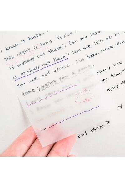 NotYaz Not Yaz Şeffaf Post-it Ebat 75x75 Mm 50 Yaprak