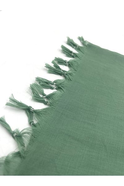 nazipek Culoare uni, lucrat manual cu margele scris verde 110cm X 110cm
