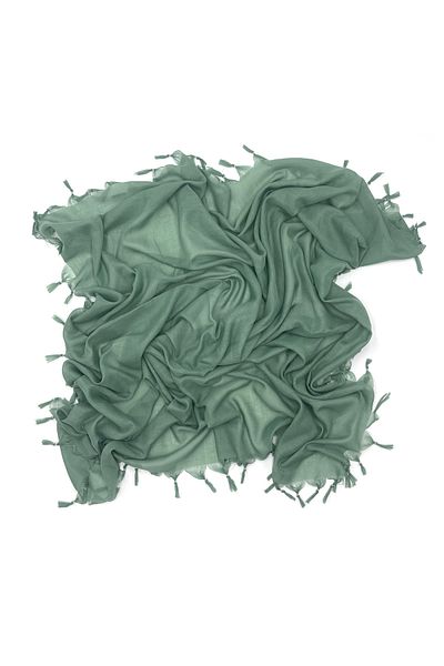 nazipek Culoare uni, lucrat manual cu margele scris verde 110cm X 110cm
