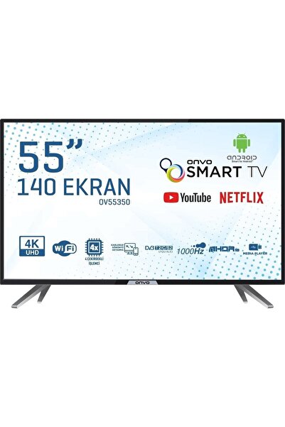 ONVO Ov55350 55" 140 Ekran Uydu Alıcılı 4k Ultra Hd Smart Led Tv
