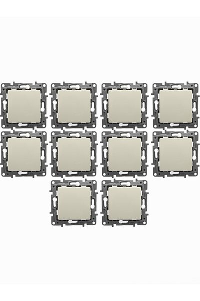 Legrand Beige Salbei Key - Pack of 10, No Frame