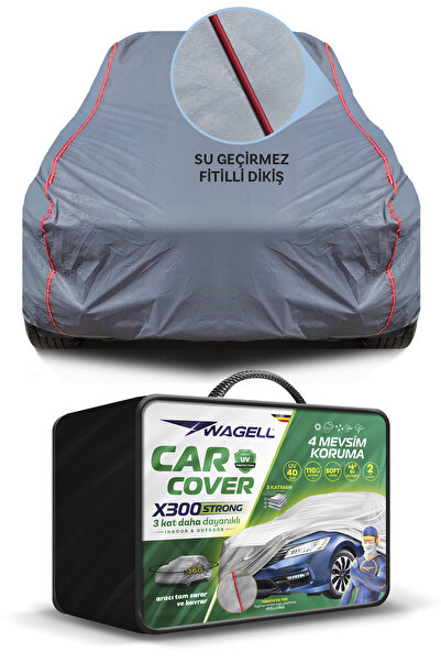 wagell Volkswagen Polo 2009-2018 Uyumlu X300 Fitilli Araba Brandası Miflonlu Branda Oto Çadır Örtü